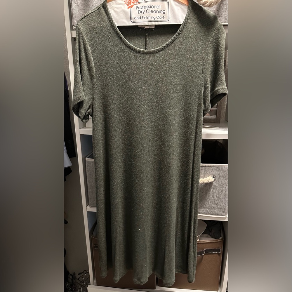 Madewell Brushed Rib Short Sleeve Dress